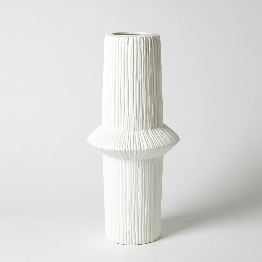 Vases à bague ascendant blanc mat
