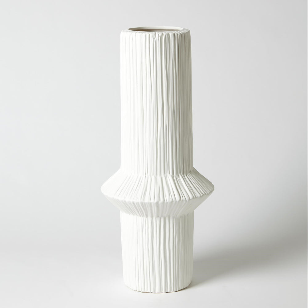 Vases à bague ascendant blanc mat