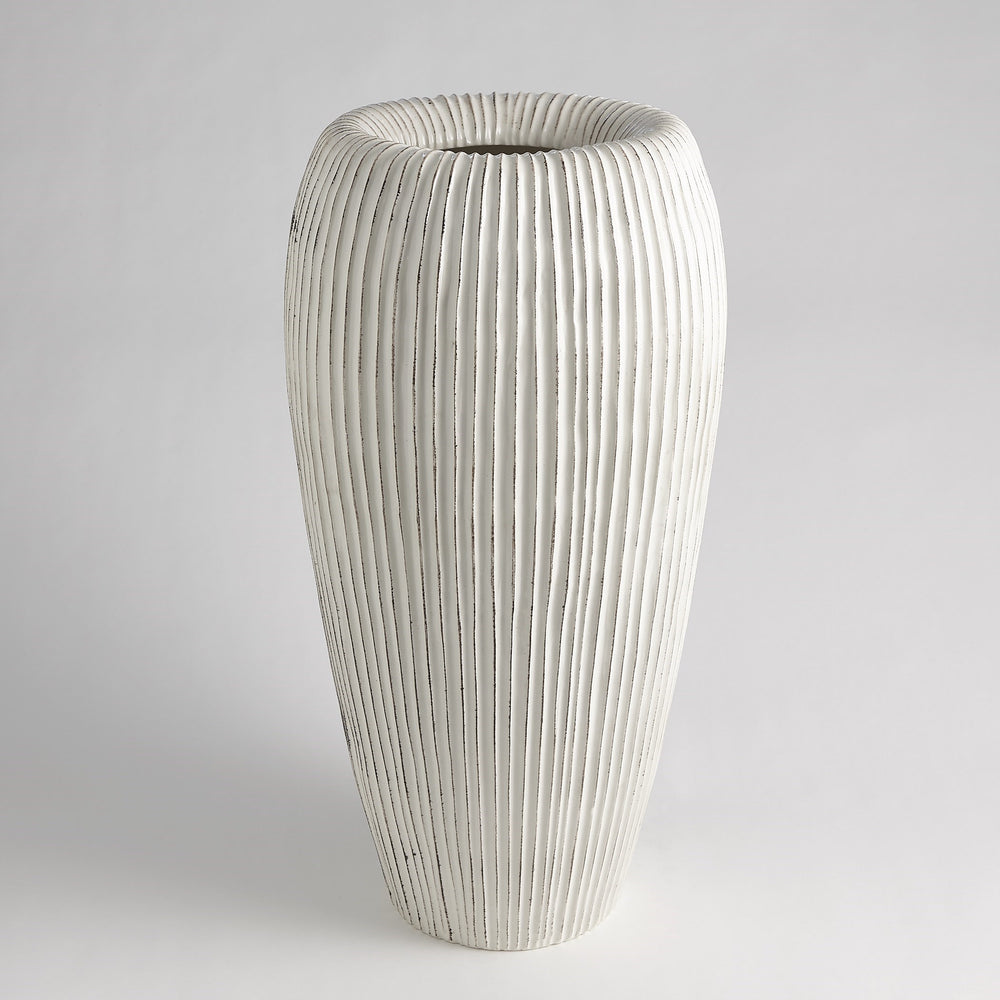 Baleen Vases Ivory w/Brown Edges