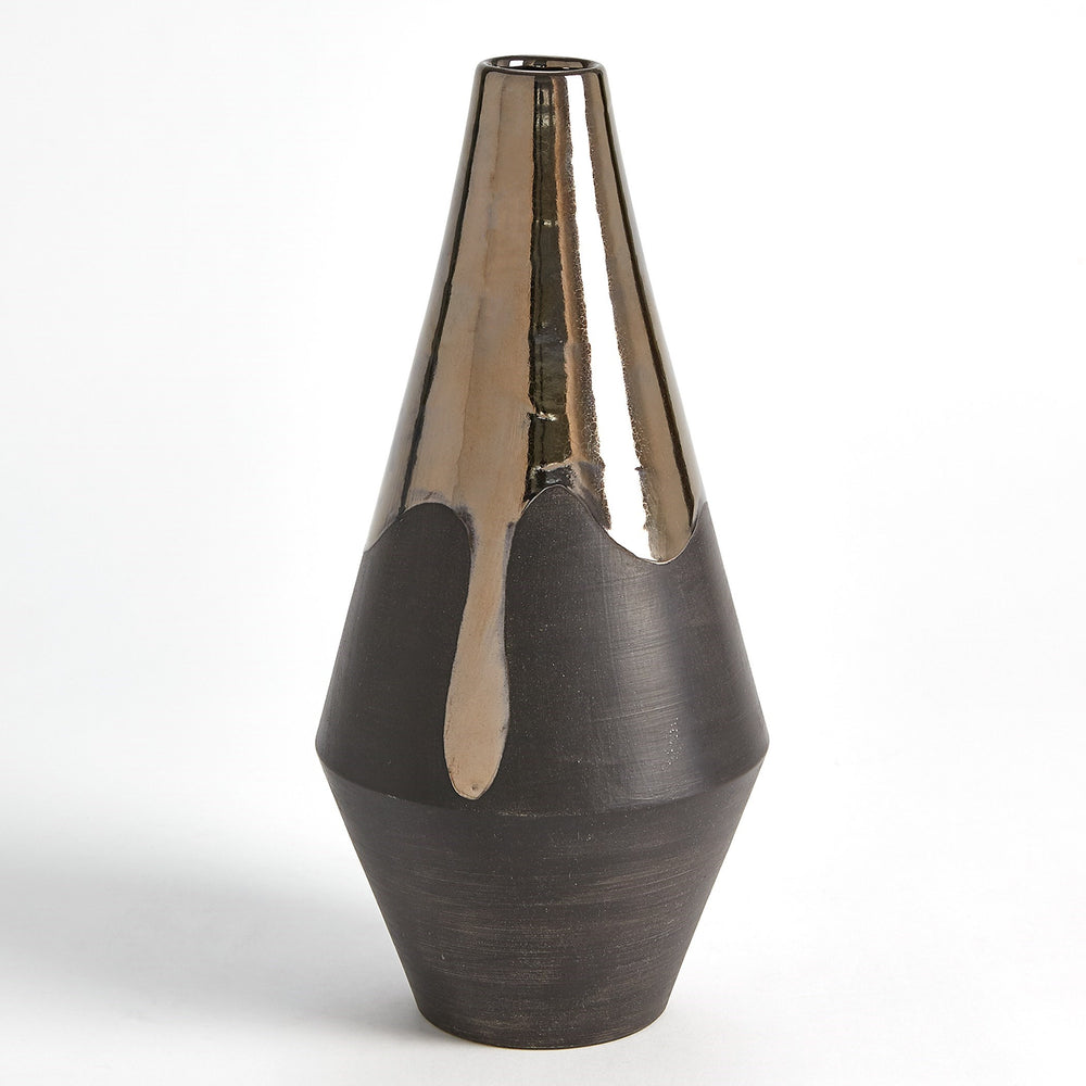 Gilded Dip Vases Platinum Bottom