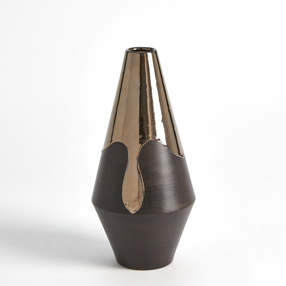 Gilded Dip Vases Platinum Bottom