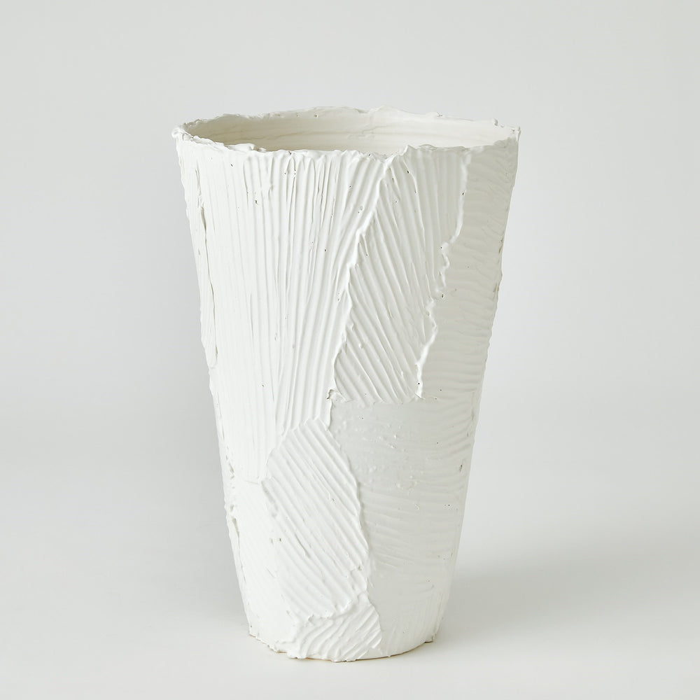 Chip Vases Matte White