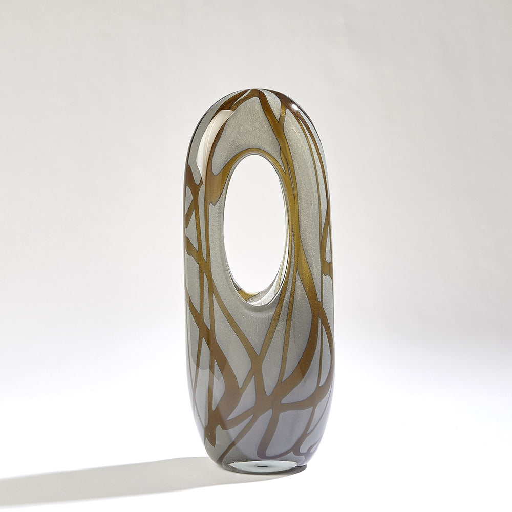 Swirl Vases Amber/Grey
