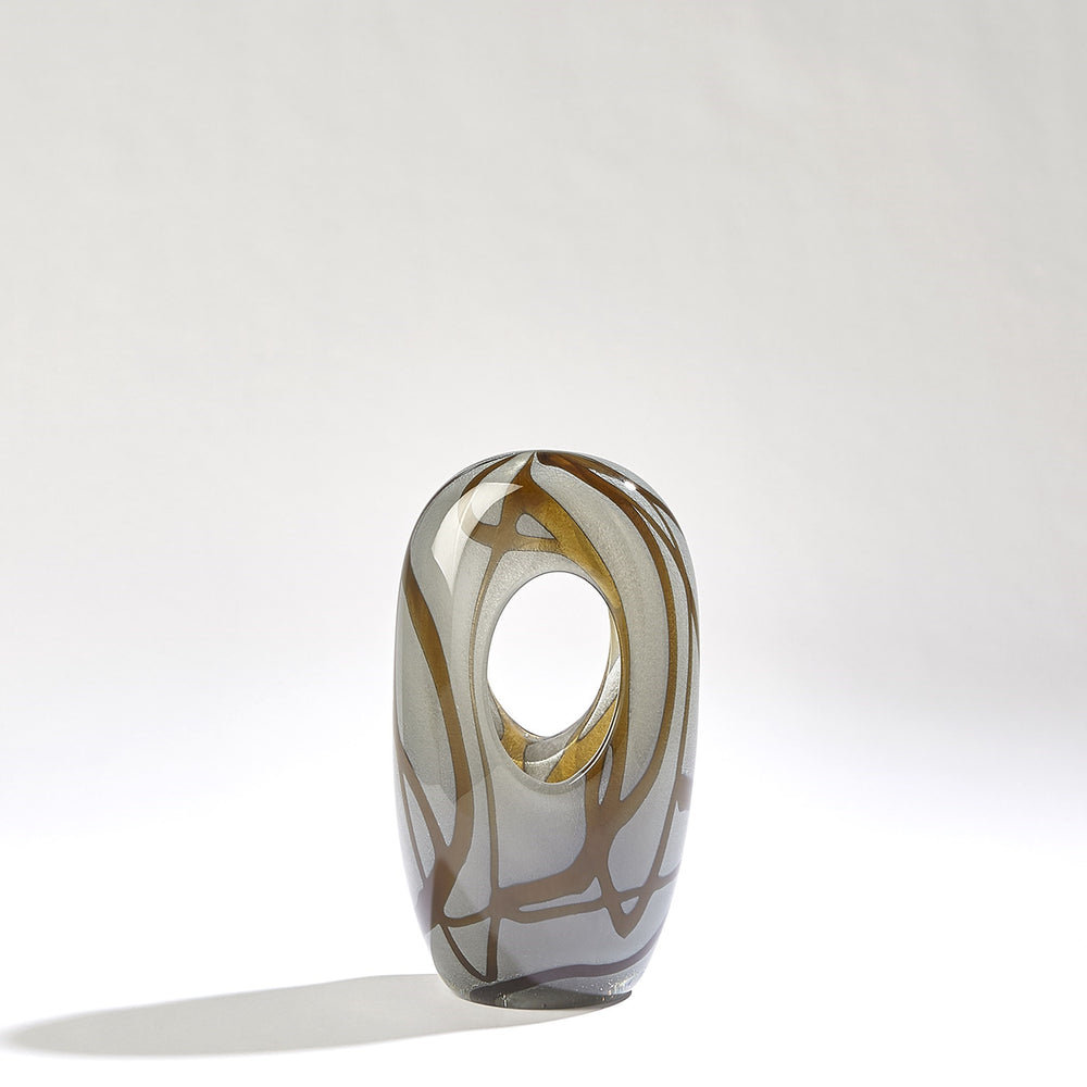 Swirl Vases Amber/Grey