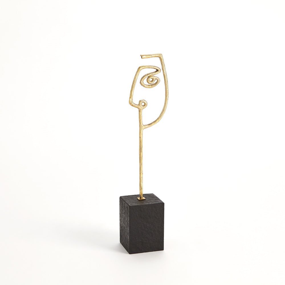 Scribble Sculpture Polished Brass
