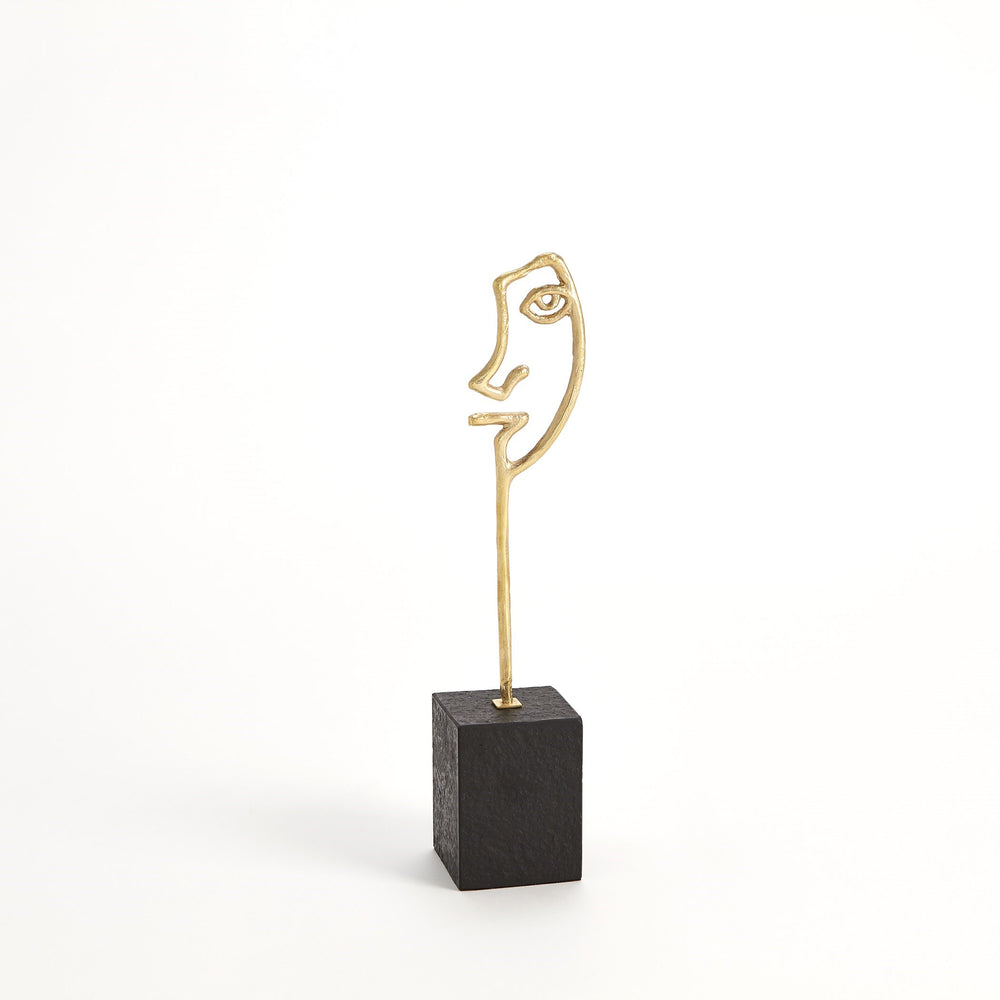 Scribble Sculpture Polished Brass