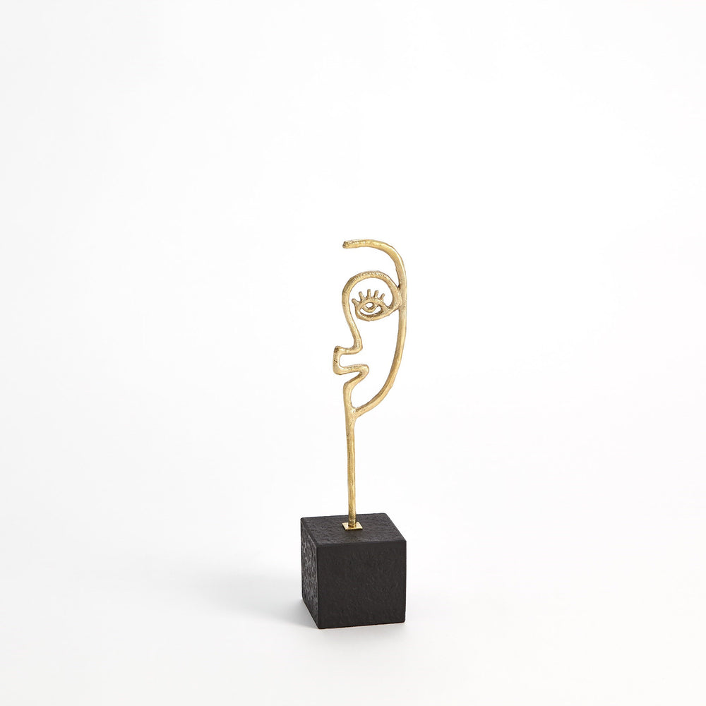 Scribble Sculpture Polished Brass