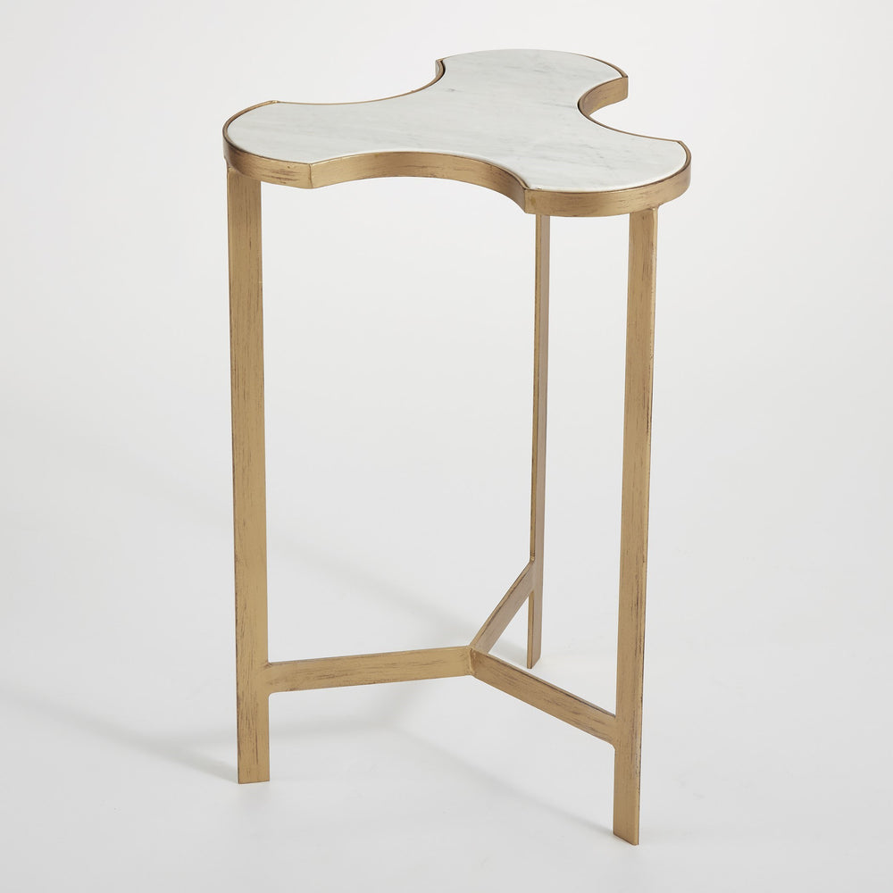Link Bunching Tables Gold w/White Marble Top