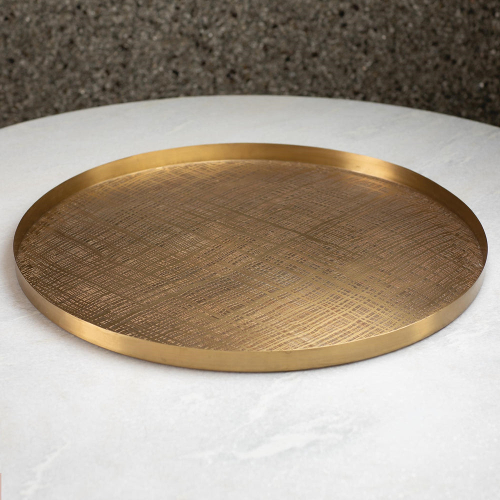 Plaid Etched Tray