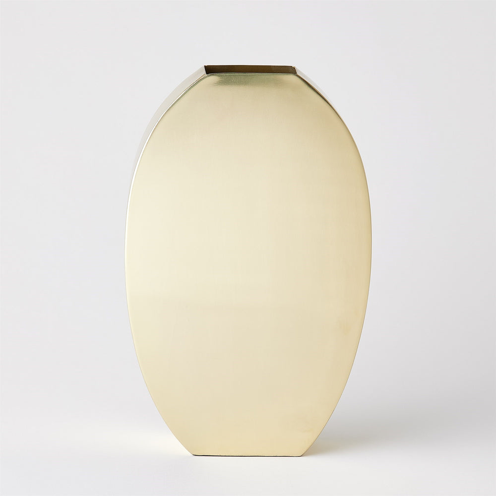 Squared Oval Vases Brass
