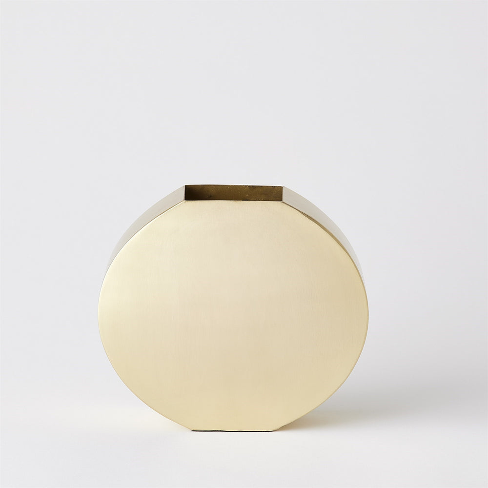 Squared Oval Vases Brass