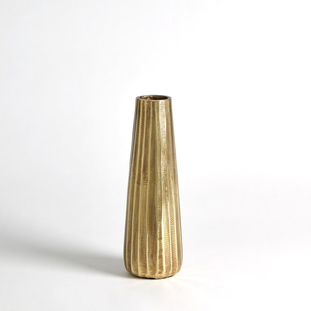 Chased Round Vases Antique Brass