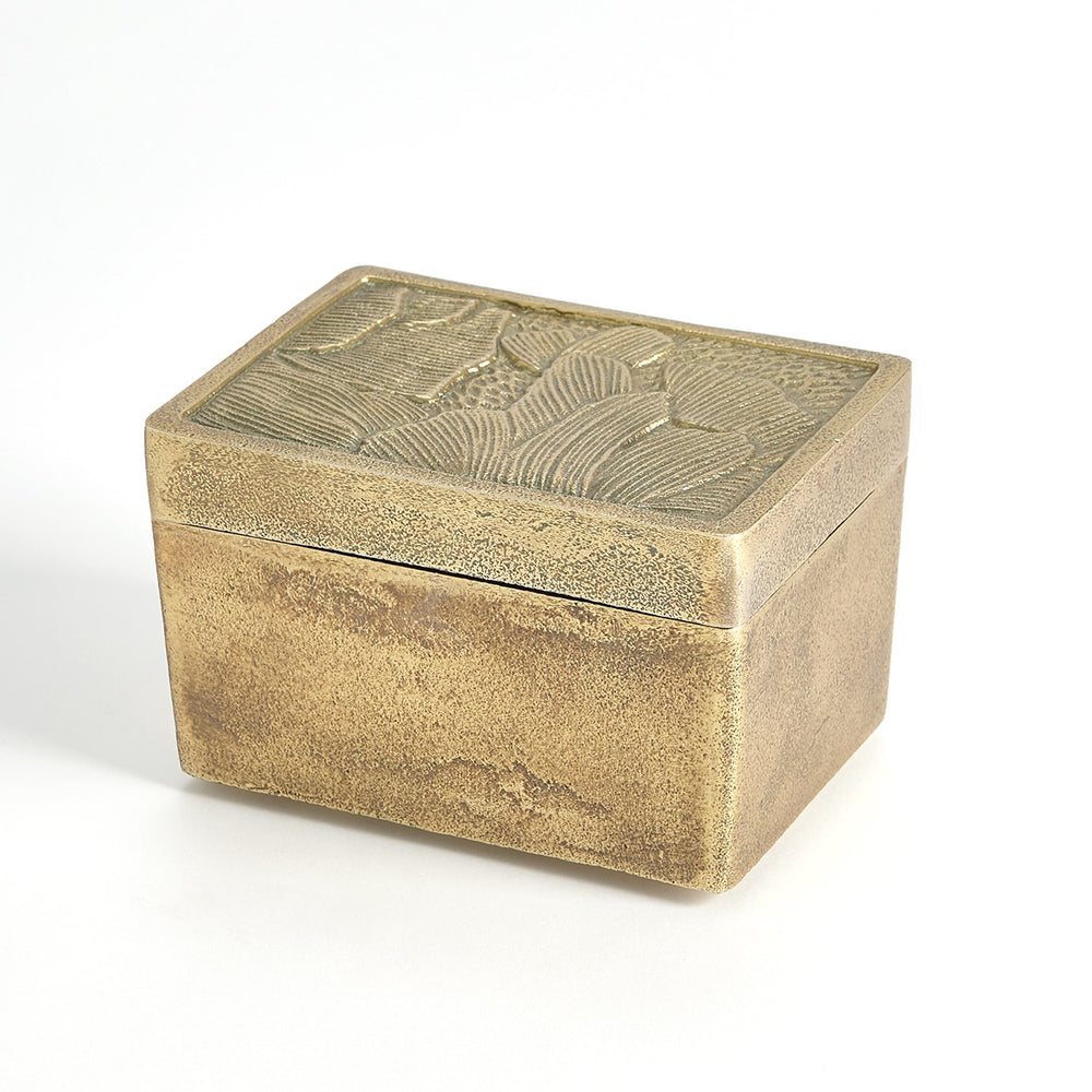 Flora Boxes and Tray Antique Brass