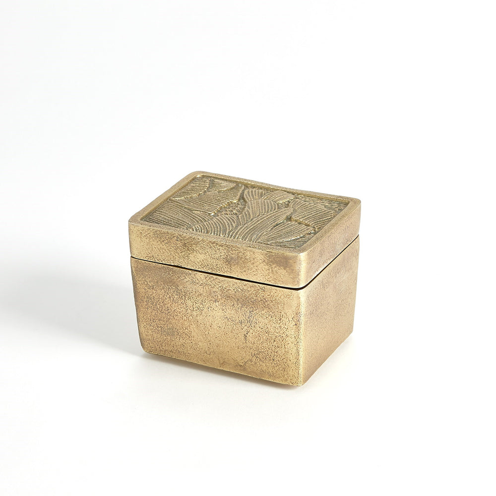 Flora Boxes and Tray Antique Brass