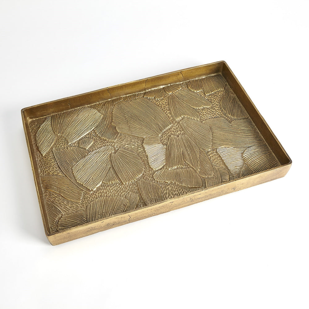 Flora Boxes and Tray Antique Brass