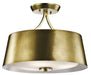 Kichler Canada - Three Light Pendant/Semi Flush - Maclain - Natural Brass- Union Lighting Luminaires Decor