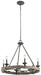 Kichler Canada - Six Light Chandelier - Taulbee - Weathered Zinc- Union Lighting Luminaires Decor