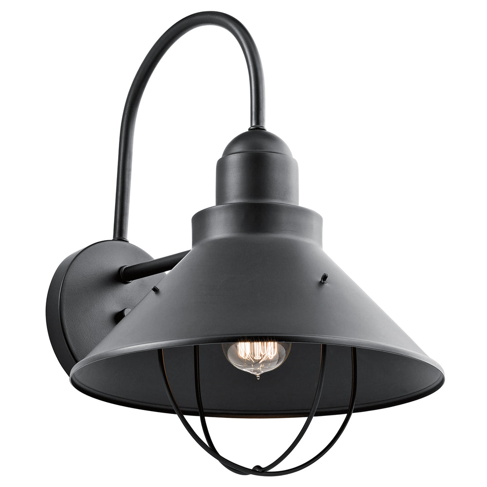 Kichler Canada - One Light Outdoor Wall Mount - Seaside - Black- Union Lighting Luminaires Decor