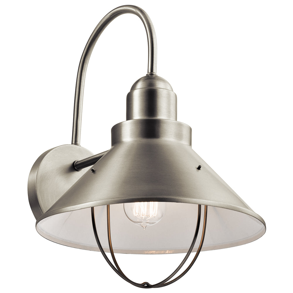 Kichler Canada - One Light Outdoor Wall Mount - Seaside - Brushed Nickel- Union Lighting Luminaires Decor