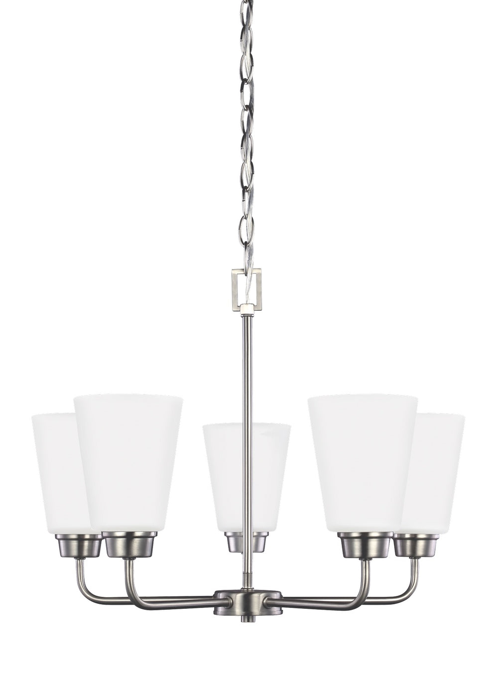 Generation Lighting Canada - Five Light Chandelier - Kerrville - Brushed Nickel- Union Lighting Luminaires Decor