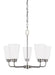 Generation Lighting Canada - Five Light Chandelier - Kerrville - Brushed Nickel- Union Lighting Luminaires Decor