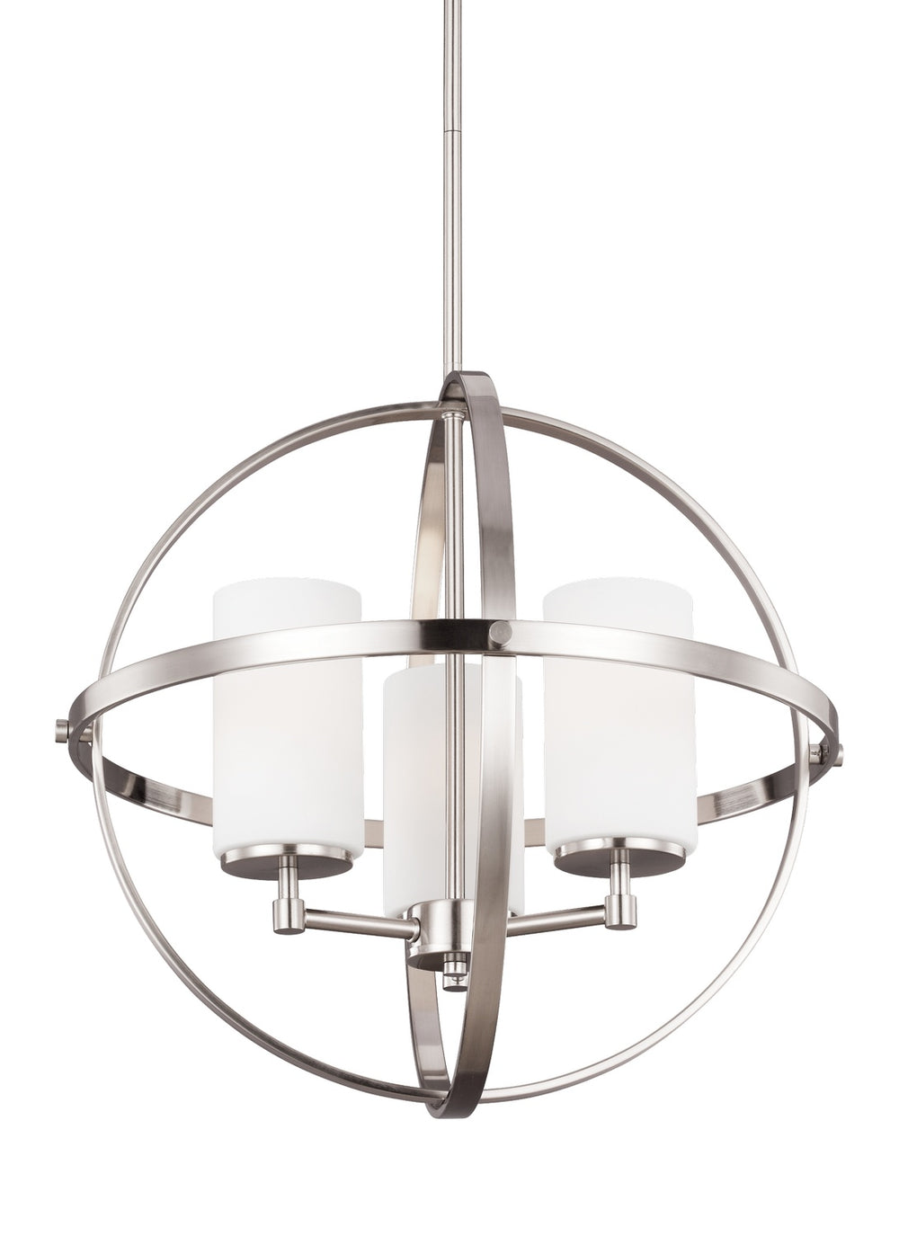 Generation Lighting Canada - Three Light Chandelier - Alturas - Brushed Nickel- Union Lighting Luminaires Decor