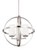 Generation Lighting Canada - Three Light Chandelier - Alturas - Brushed Nickel- Union Lighting Luminaires Decor