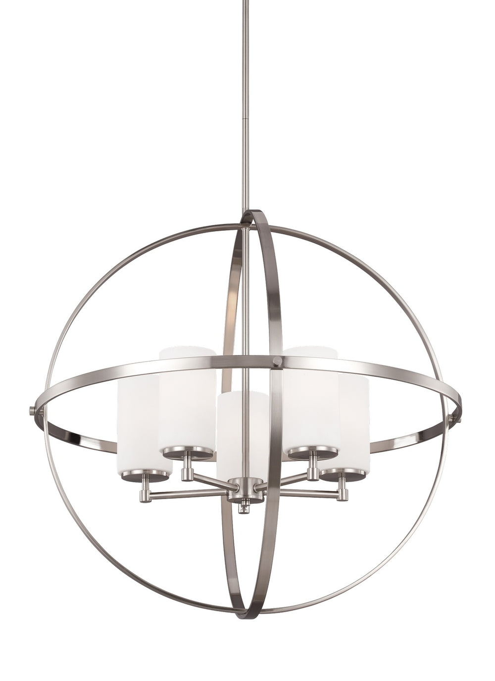 Generation Lighting Canada - Five Light Chandelier - Alturas - Brushed Nickel- Union Lighting Luminaires Decor