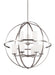 Generation Lighting Canada - Nine Light Chandelier - Alturas - Brushed Nickel- Union Lighting Luminaires Decor