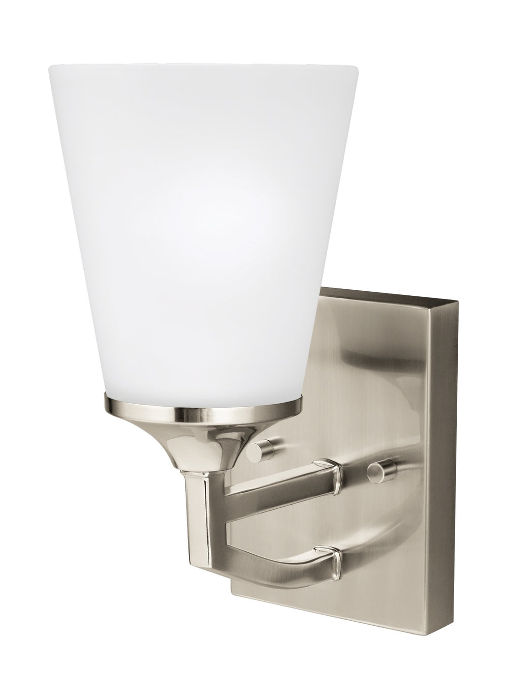 Generation Lighting Canada - One Light Wall / Bath Sconce - Hanford - Brushed Nickel- Union Lighting Luminaires Decor