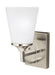 Generation Lighting Canada - One Light Wall / Bath Sconce - Hanford - Brushed Nickel- Union Lighting Luminaires Decor