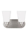 Generation Lighting Canada - Two Light Wall / Bath - Kerrville - Brushed Nickel- Union Lighting Luminaires Decor