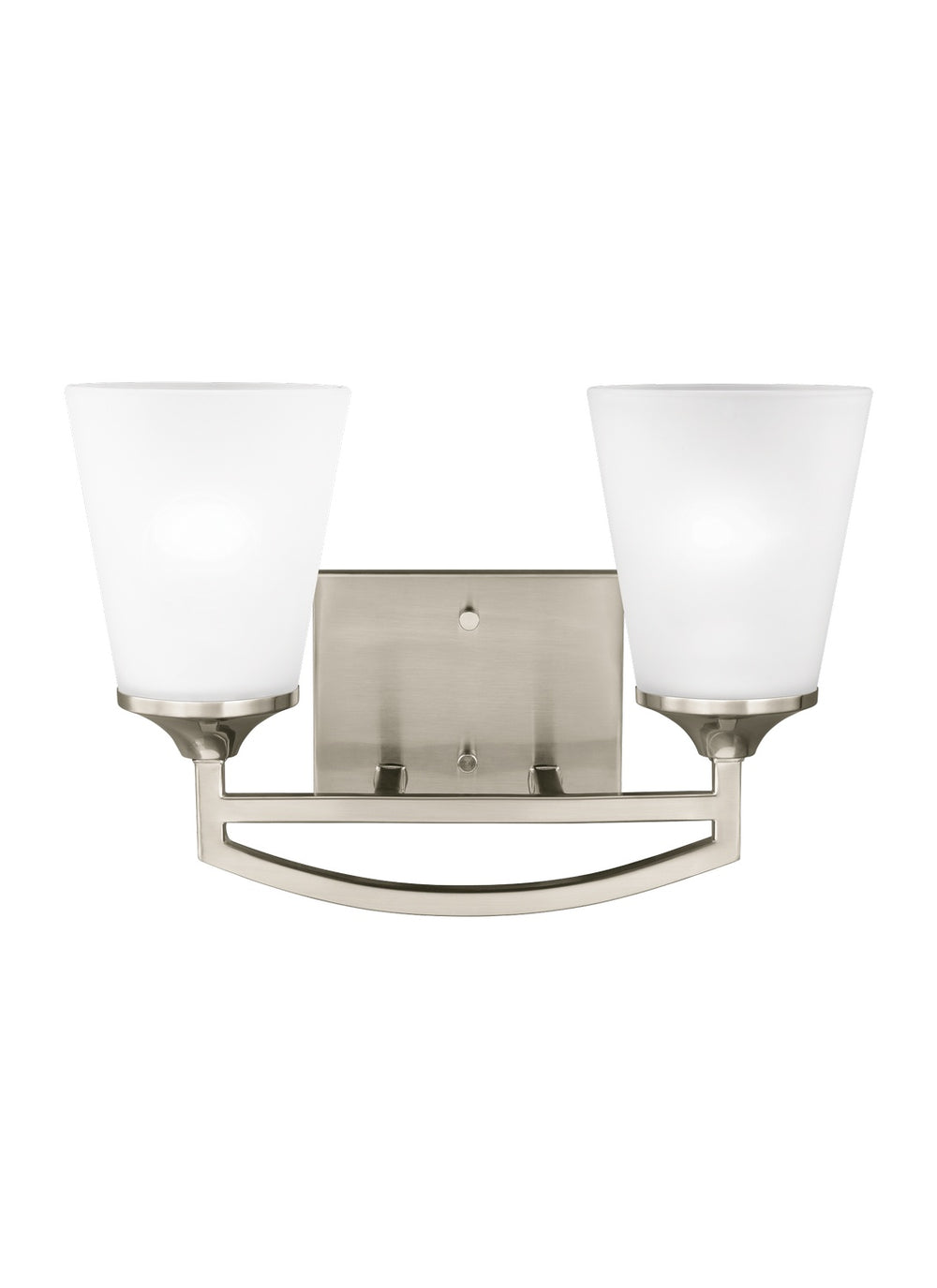 Generation Lighting Canada - Two Light Wall / Bath - Hanford - Brushed Nickel- Union Lighting Luminaires Decor