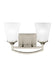 Generation Lighting Canada - Two Light Wall / Bath - Hanford - Brushed Nickel- Union Lighting Luminaires Decor