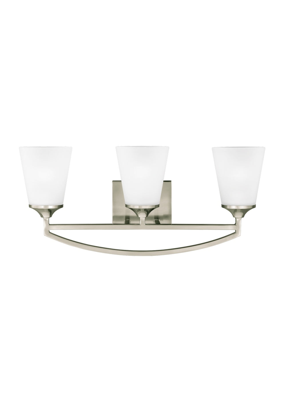 Generation Lighting Canada - Three Light Wall / Bath - Hanford - Brushed Nickel- Union Lighting Luminaires Decor