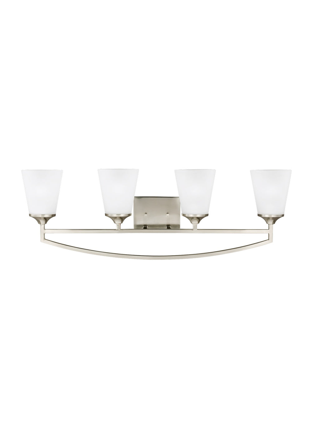 Generation Lighting Canada - Four Light Wall / Bath - Hanford - Brushed Nickel- Union Lighting Luminaires Decor