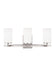 Generation Lighting Canada - Three Light Wall / Bath - Alturas - Brushed Nickel- Union Lighting Luminaires Decor