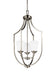 Generation Lighting Canada - Three Light Hall / Foyer Pendant - Hanford - Brushed Nickel- Union Lighting Luminaires Decor