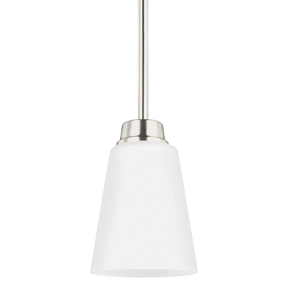 Generation Lighting Canada - One Light Mini-Pendant - Kerrville - Brushed Nickel- Union Lighting Luminaires Decor