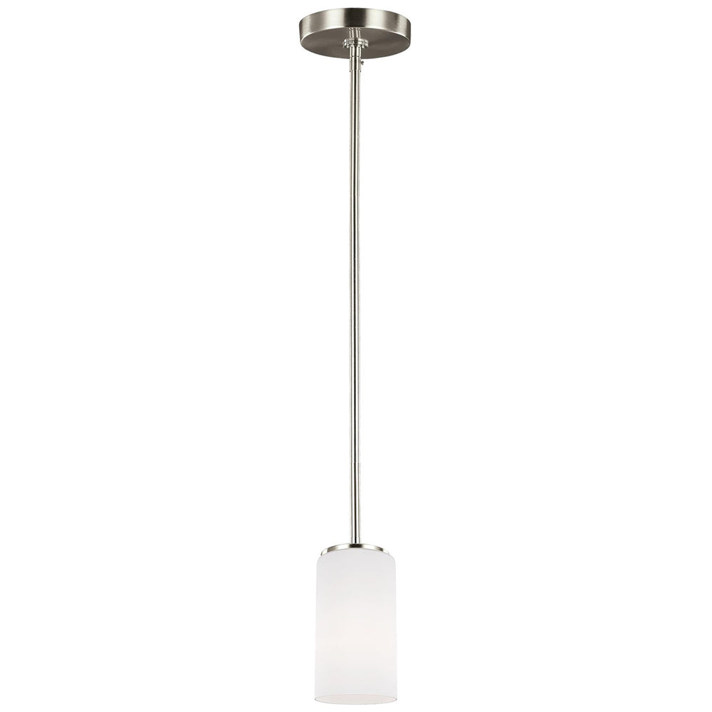 Generation Lighting Canada - One Light Mini-Pendant - Alturas - Brushed Nickel- Union Lighting Luminaires Decor
