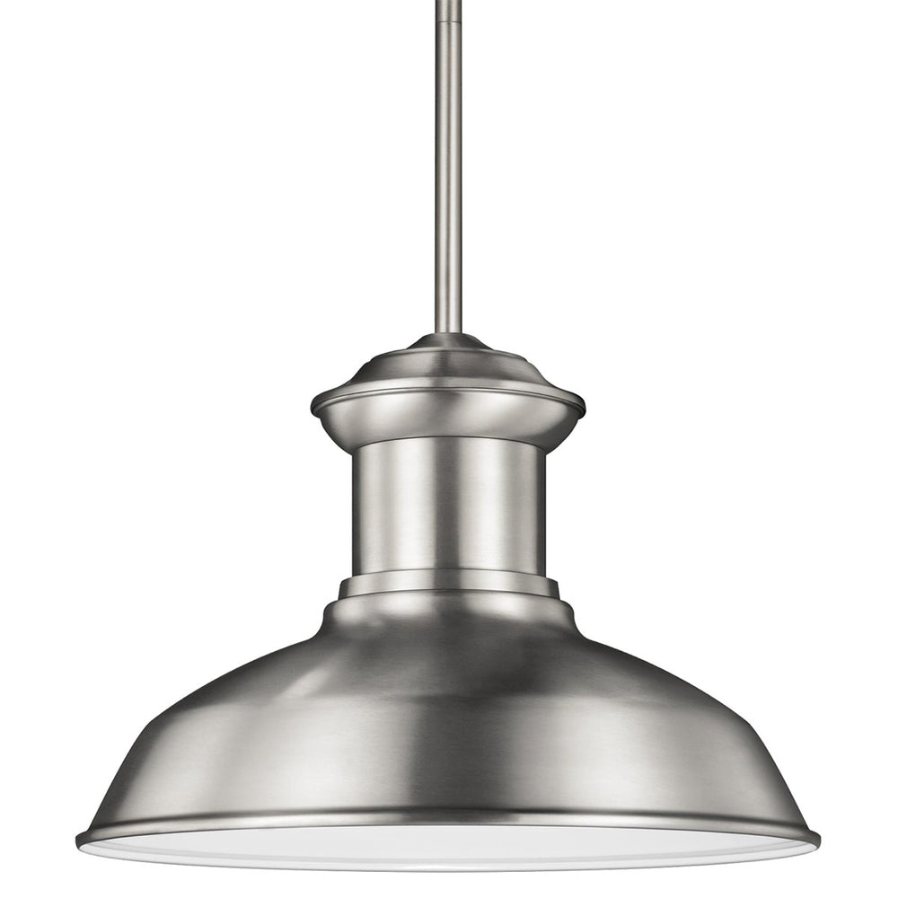 Generation Lighting Canada - One Light Outdoor Pendant - Fredricksburg - Satin Aluminum- Union Lighting Luminaires Decor