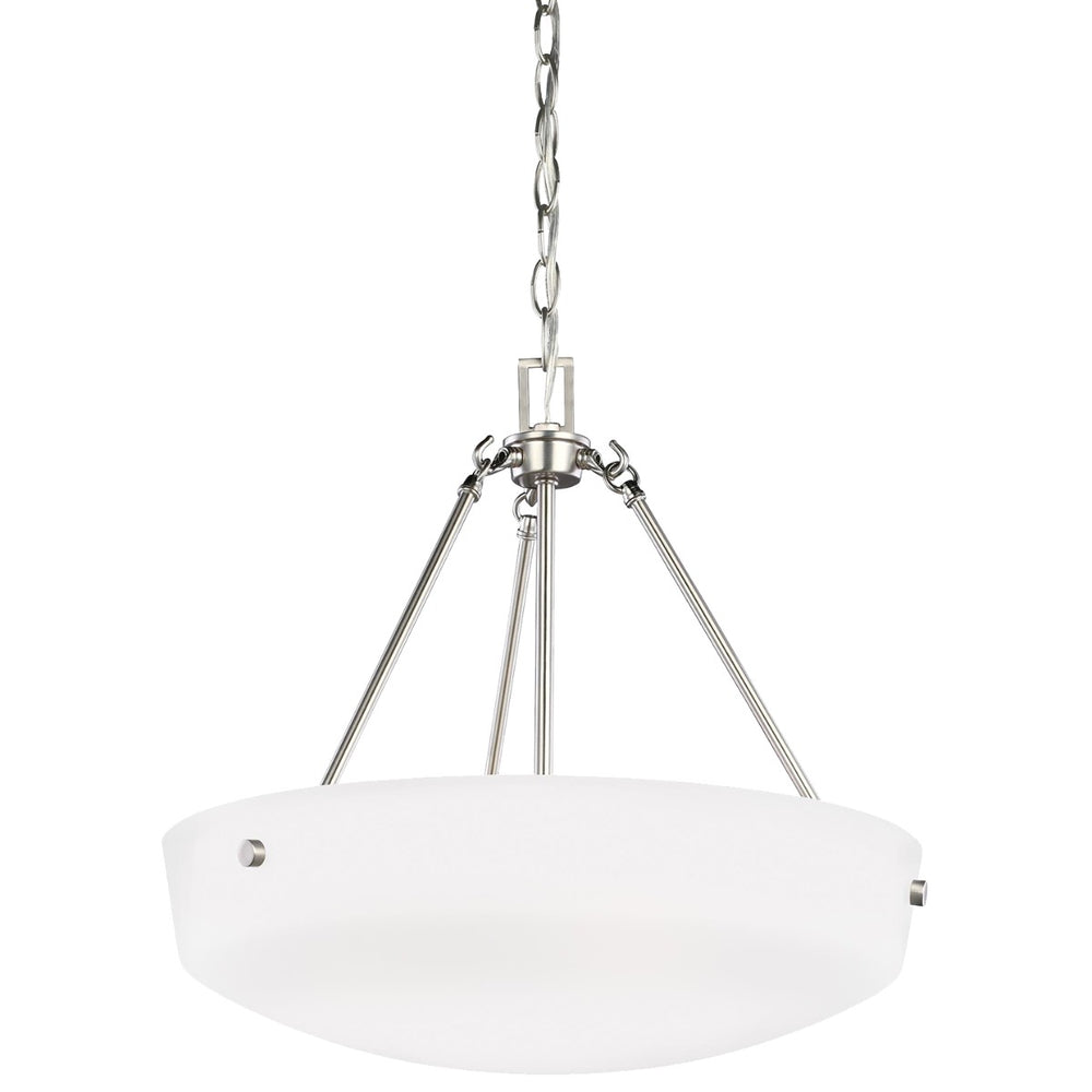 Generation Lighting Canada - Three Light Pendant - Kerrville - Brushed Nickel- Union Lighting Luminaires Decor