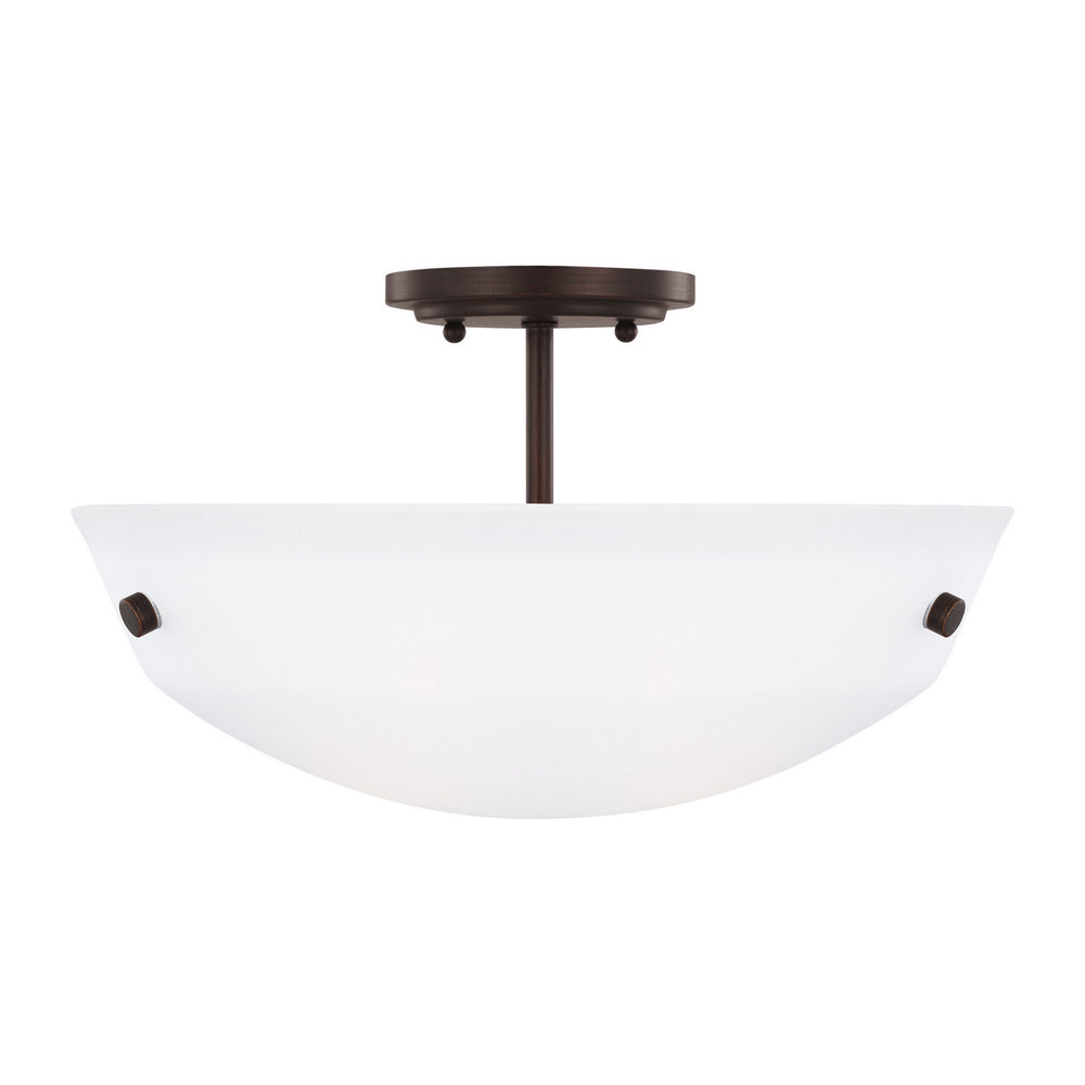 Generation Lighting Canada - Two Light Semi-Flush Convertible Pendant - Kerrville - Bronze- Union Lighting Luminaires Decor