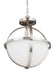 Generation Lighting Canada - Two Light Semi-Flush Convertible Pendant - Alturas - Brushed Nickel- Union Lighting Luminaires Decor