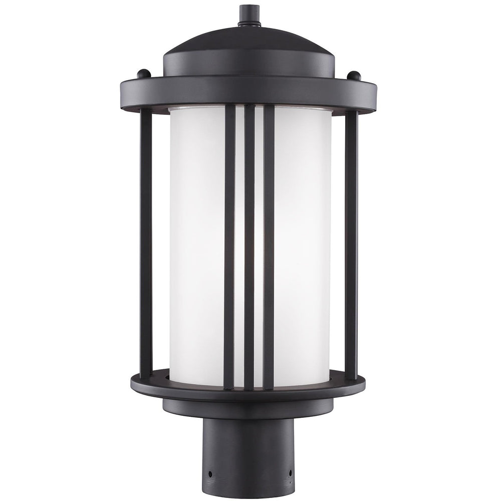 Generation Lighting Canada - One Light Outdoor Post Lantern - Crowell - Black- Union Lighting Luminaires Decor