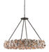 Currey and Company - Eight Light Chandelier - Oyster Shell Collection - Textured Bronze/Natural- Union Lighting Luminaires Decor