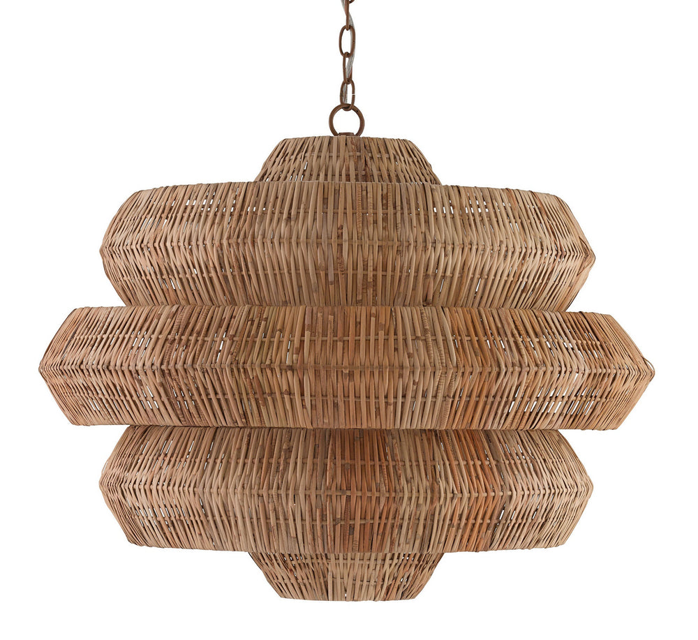 Currey and Company - Nine Light Chandelier - Antibes Collection - Natural/Khaki- Union Lighting Luminaires Decor
