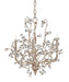 Currey and Company - Three Light Chandelier - Crystal Bud - Silver Granello- Union Lighting Luminaires Decor