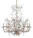 Currey and Company - Eight Light Chandelier - Crystal Bud - Silver Granello- Union Lighting Luminaires Decor