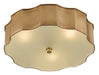 Currey and Company - LED Flush Mount - Wexford - Antique Brass/Frosted- Union Lighting Luminaires Decor